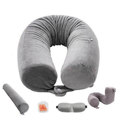 China PORTABLE Health Neck Roll Memory Foam Twist Pillow Cervical Round Rests Sleep Bed Travel Office Home Sleep Pillow Support for sale