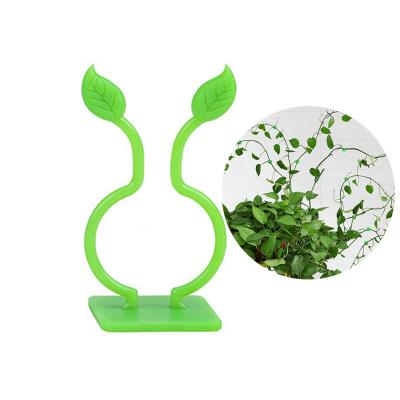 China China Wholesale Factory Garden Accessories Factory Fixed Clips Green Leaf Climbing Clips 100pcs SL30525 for sale