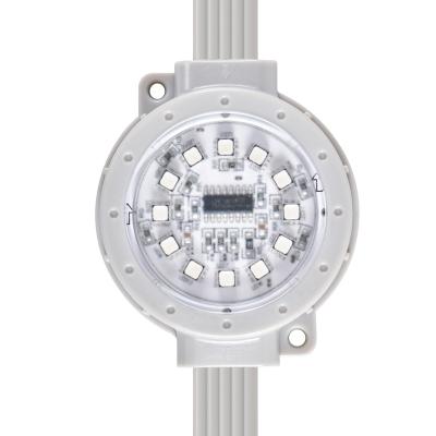 China LANDSCAPE 50 mm ip68 waterproof faceplate led pixel light outdoor building dmx control RGB 24v led pixel dot light for sale