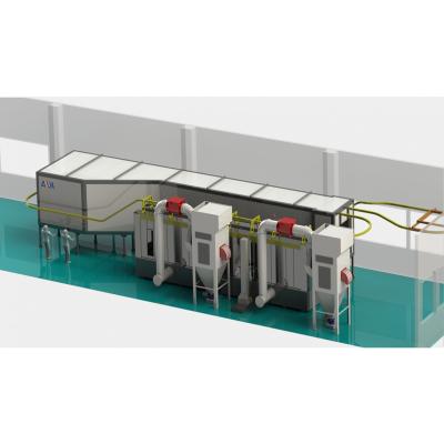 China Building Material Shops Ailin System Semi Automatic Electrostatic Powder Coating Line With Curing Oven Spray Coating Line For Sale for sale