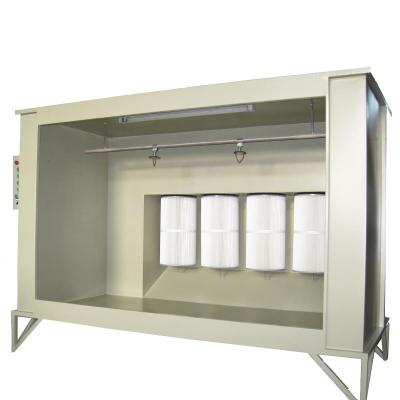 China Building Material Shops Ailin Best Price Metal Paint Powder Coating Electrostatic Spray Booth With Filter Recycling for sale