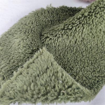 China Memory wholesale thickened plush double-sided fabric fleece flannel polyester clothing covering fabric for sale