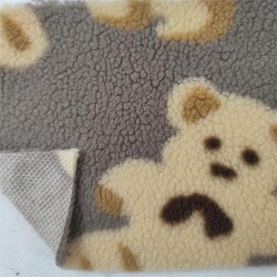 China Memory China Factory Wholesale Quality Products Granulated Fleece Polyester Fabric Printing Teddy Bear Printing for sale