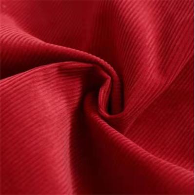 China Shrink-resistant 100% cotton corduroy velor stretch fabric for men's clothing, hats and pants in plain color for sale