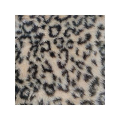 China New Design Factory Price Leopard Professional Faux Fur Fabric Polyester Artificial Wool Dyeing Soft Plush for sale