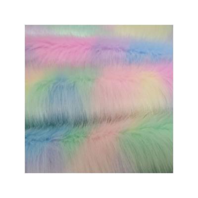 China Wholesale High Quality Custom Luxury Tie Dye Artificial Fur Pile Faux Fur Dye Fabric From China Factory Top for sale