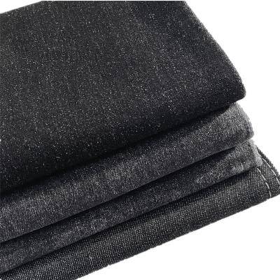 China Breathable Manufacturer Recommended Cost Effective 10.2 oz Black Stretch Cotton Denim Fabric For Jeans for sale