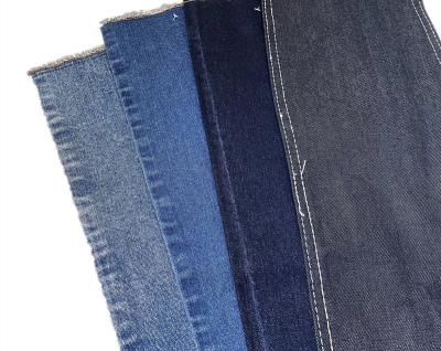 China Wholesale Dark Blue 9.8oz Breathable Stock Cotton Polyester Spandex Denim Fabric For Jeans Jacket for sale