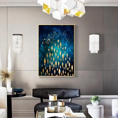 China Wall Art Acrylic Gold Glass Bird Butterfly Fish Decor Porcelain Crystal Wall Painting Modern Handmade Total Abstract for sale