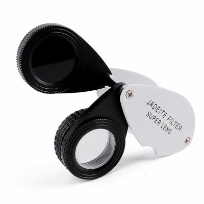 China High Power Magnification Jewelry Gem Metal UV Sight Lens Logo Jewelry Magnifier Glass 30x Custom Diamond for sale