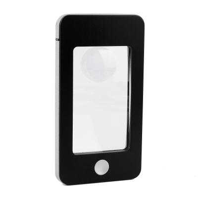 China Reading Ultrathin Portable Cell Phone 5x Square Magnifier Led Lightweight for sale