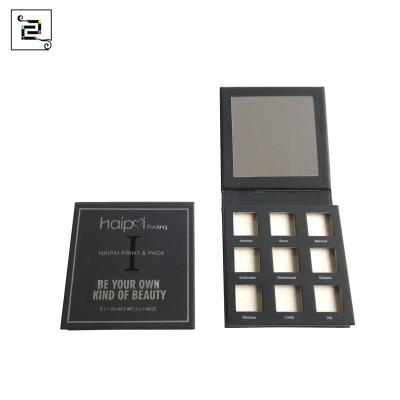 China Handmade Customized Empty Makeup Cardboard Material Eyeshadow Packaging Paper Palette for sale