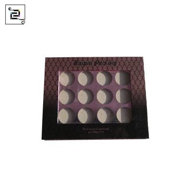 China OEM Best Handmade Custom Paper Box Cardboard Cosmetic Eyeshadow Palette Packaging With Window for sale