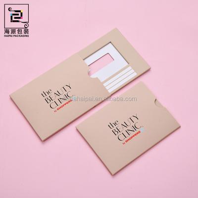 China New Designs Handmade Custom Zippered Gift Rectangular Packaging Matt Lamination PVC Card Box Gold Foil for sale