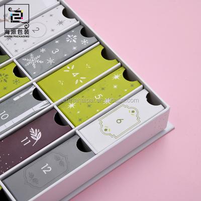 China Hot Selling Recycled Materials 24 Small Calendar Box Tea Box Digital Boxes for sale