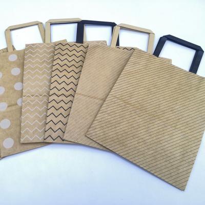 China Recycled Handmade Wholesales Take Away Food Packaging Brown Paper Bag With Twisted Handles for sale