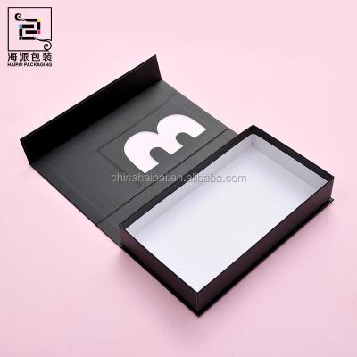 China Chinese Material Supplier Recycled Rectangle Empty Clothing Folding Paper Box With PVC Window Art Paper Packaging Custom Logo Color for sale