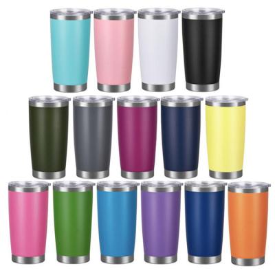 China Disposable Tumbler Travel Cup with Lid Coffee Tumbler Double Wall Vacuum Insulated Stainless Steel BPA Free 20oz Travel Mug Outdoor for sale