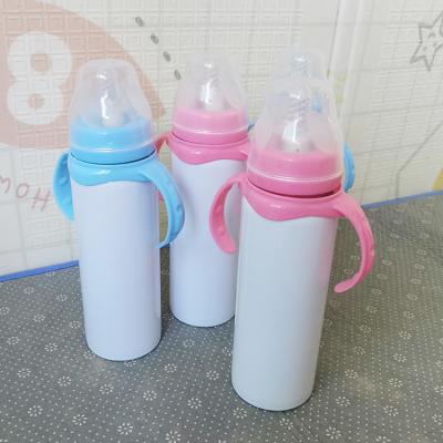 China Disposable Keeps Water Cold Or Hot Infant Nipple Sublimation Transfer 8oz White Straight Kids Sippy Insulated Sippy Cups for sale