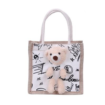 China Chinese supplier waterproof burlap tote bag jute shopping bag jute shopping for sale