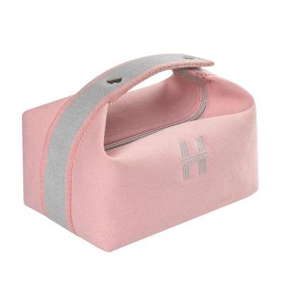 China Other Eco-Friendly Pink Women Makeup Waterproof Custom Made Men Travel Cosmetic Bag Wholesale Canvas Toiletry Bag for sale