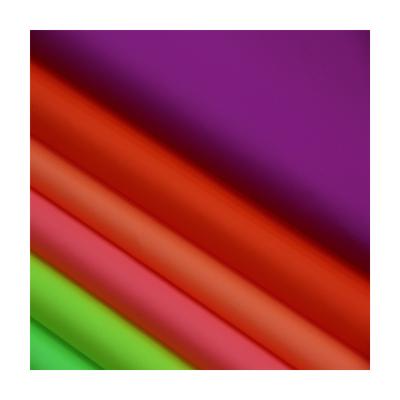 China High Qualtity Waterproof Popular Polyester Taffeta Fluorescent PU Leatherette For Jacket Coat Garment Clothing Ind for sale