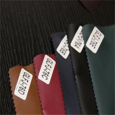 China Hot Selling Super Soft Popular Waterproof PU Spandex Stretch Four Way Leather Leather Four Way Leather Like Flocking For Gaiters Suits for sale