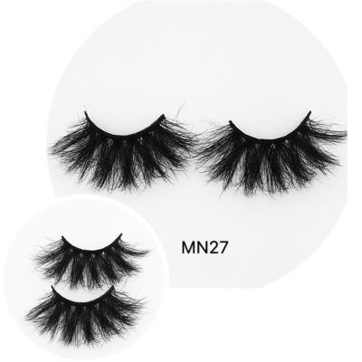 China Wholesale Natural Long Fluffy 3d Mink Lashes 100% Real 25mm Private Siberian Mink Eyelashes for sale