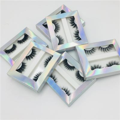 China 2 Pairs Long 3D False Eyelashes Sale Lashes Package Natural Hot Thick Natural Laser Lashes Fluffy Lashes for sale