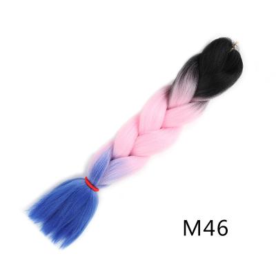 China Jumbo Braid Wig Braid Hair Gradient Change African Straight Tricolor Big Fiber Braid for sale