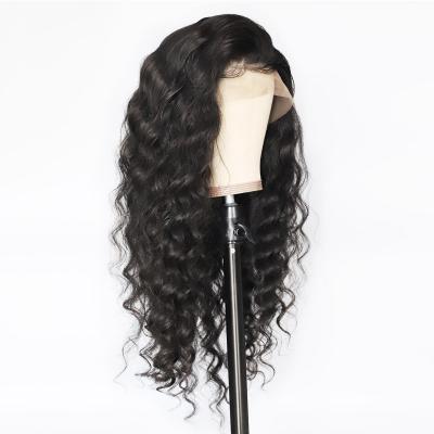 China High Quality Hot Sales Real Tangle Hair Half Hair Set Lace Up Head 13*4 Full Front Lace Up Loose Deep Lace Wig for sale