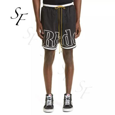 China Custom Antibacterial Retro Old School Vintage Logo Embroidered Don Athletic Mesh Basketball Shorts Streetwear Style Polyester Men's Fair for sale