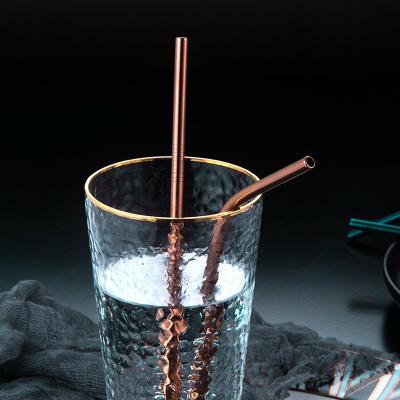 China Sustainable Bar Accessories Customized Logo And Packing Environmentally Friendly Reusable Straws Stainless Steel Metal Straws for sale