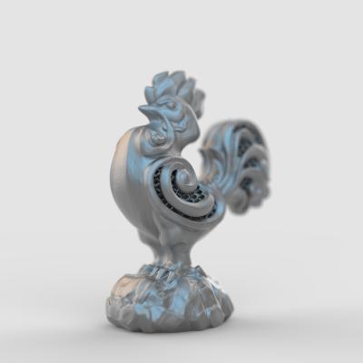 China China Decor Animal Sculpture Art Decorative Statues Metal Crafts Collectible Cock Statue for sale