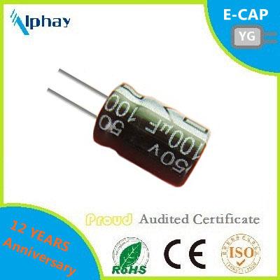 China Low ESR Electrolytic Capacitor General Purpose Aluminum E-cap 50V for sale