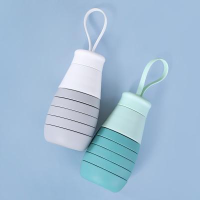 China Sublimation BPA Free Wholesale Viable Portable 750ml Food Grade Silicone Travel Collapsible Water Bottle for sale