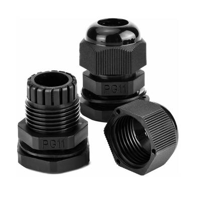 China Protect Cable Economic PP Waterproof PG7-PG63 IP67 Electrical Cable Glands Plastic Nylon Cable Gland With Rubber for sale