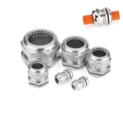 China Protect Cable Factory Waterproof Stainless Steel Cable Gland PG21 PG9 PG7 IP68 Cable Glands Dustproof PAGE Size Customized for sale