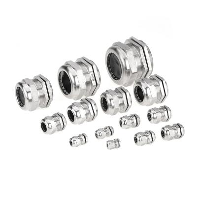 China Protect Cable IP68 Waterproof Dustproof M6 M8 M10 M12 M14 M16 M18 Metric Cable Gland Connector 304 Stainless Steel For 3-6.5mm 4-8mm for sale