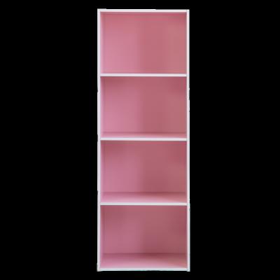 China Living Room Pink 4 Tier Bookcase/ Storage Shelf for sale