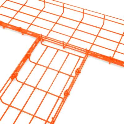 China 2022 Outdoor Factory Supply Cable Trays With Cover 300mm Wire Mesh Cable Trays Epoxy Coated Cable Tray for sale