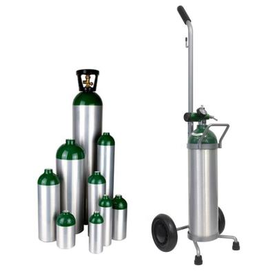 China TWE38 Traditional Aluminum High Pressure Medical Portable Oxygen Tank Oxygen Tank Medical Cylinders en venta