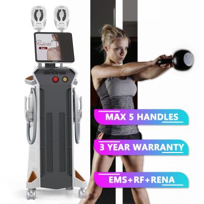 China Weight Loss Max 5 Handles Body Sculpting Emssculpt 10 Tesla Sculpt Fat Muscle Removal EMS Building Machine for sale