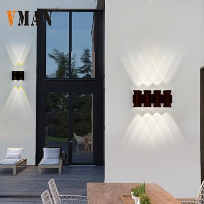 China Indoor Outdoor Wall Lighting High Brightness Through 8w 12w 16w Ip54 LED Modern Waterproof Indoor Outdoor Wall Lamp for sale