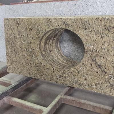 China Modern Hotel Precut Venetian Gold Granite Countertops for sale