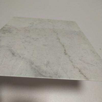 China Kitchen Accessories Super Thin Carrara White Marble Panel , Slandered Marble Tiles for sale