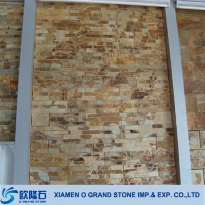 China Widely used in wall gardening natural slate, rusty culture stone panel for sale