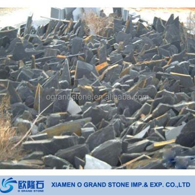 China Outdoor Slate Tile Paver Natural Black Landscaping Rock for sale