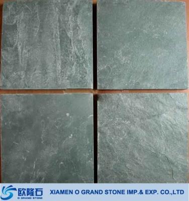 China Widely used in large blue non-slip outdoor swimming pool slate gardening tile for sale