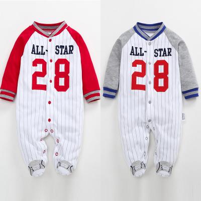 China Neutral / 2022 New Baby Womens Kids Sports Outwear One-Piece Bag-Foot Romper Baseball Uniform Men and One-Piece Uniform for sale